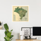 ウェルズによるブラジルの地形図1886 ポスター (ホームオフィス)