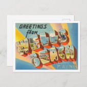 ウェルズビーチ、メインビンテージトラベル ポストカード (正面/裏面)