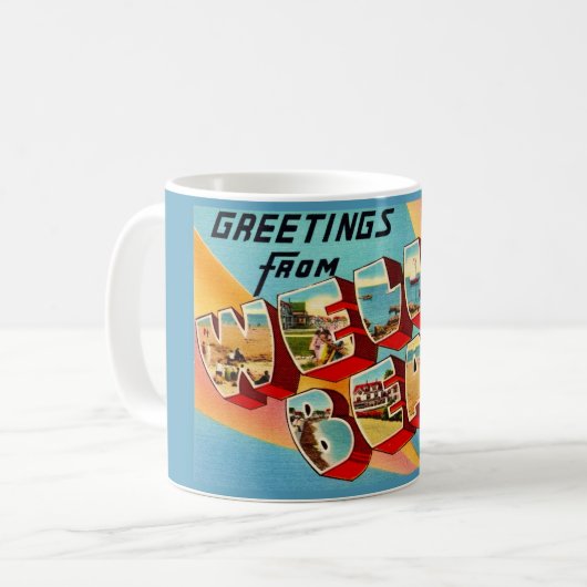 ウェルズビーチ メイン州 ポストカード コーヒーマグカップ (正面左)