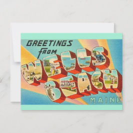 ウェルズビーチ メイン州 挨拶 ポストカード