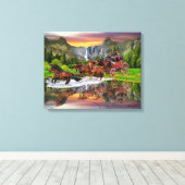 ウェルズファーゴステージコーチ キャンバスプリント (インサイチュ (ウッドフロア))