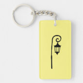 ウェルズリー大学の街灯柱Keychain -黄色いクラス キーホルダー (正面)