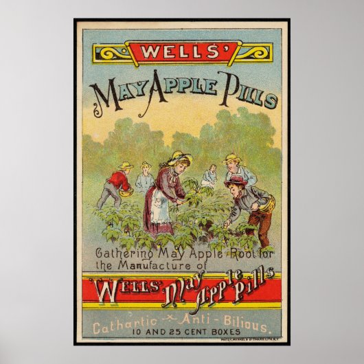ウェルズ・アップルのピルヴィンテージ ポスター (正面)