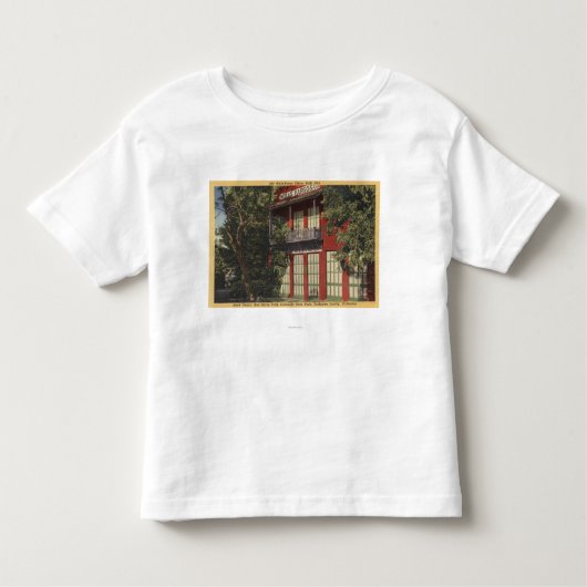 ウェルズ・ファーゴの古いオフィス(1855年)の眺め トドラーTシャツ (正面)