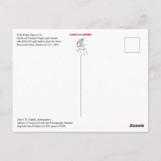 ウェルズ・ファーゴ表現のはがき ポストカード (裏面)