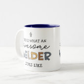 ウェルダおもしろいー素晴らしギフト ツートーンマグカップ (正面左)