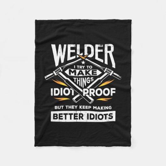 ウェルダーは物事を作ろうとする フリースブランケット (正面)