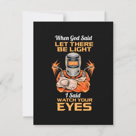 ウェルダーは目を見張ると言った サンキューカード (正面)