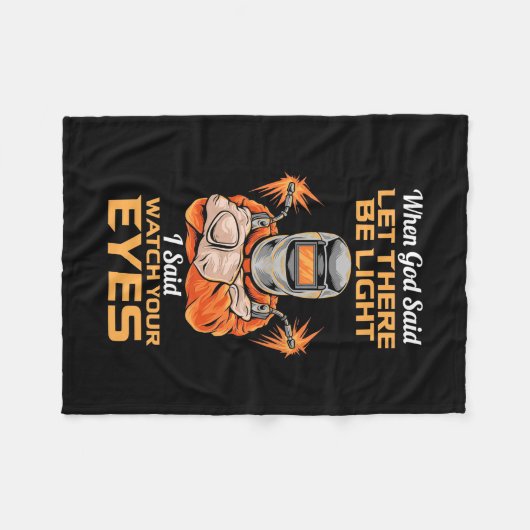 ウェルダーは目を見張ると言った フリースブランケット (正面(横))