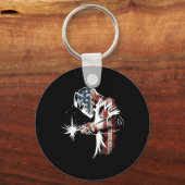 ウェルダーアメリカ国旗アメリカ愛国的ウェルダーギフト キーホルダー (正面)