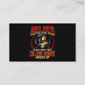 ウェルダーギフトおもしろい諺ヴィンテージ溶接加工 名刺 (裏面)