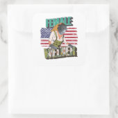 ウェルダークイーンの米国国旗の贈り物（女性） スクエアシール (バッグ)