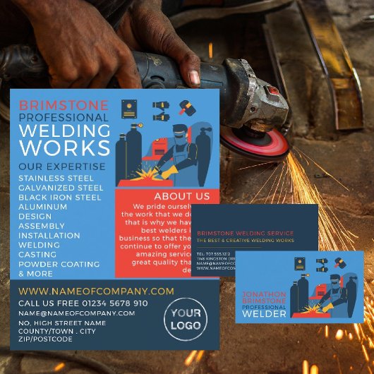 ウェルダーデザイン、金属労働者、ウェルダー広告ズ チラシ