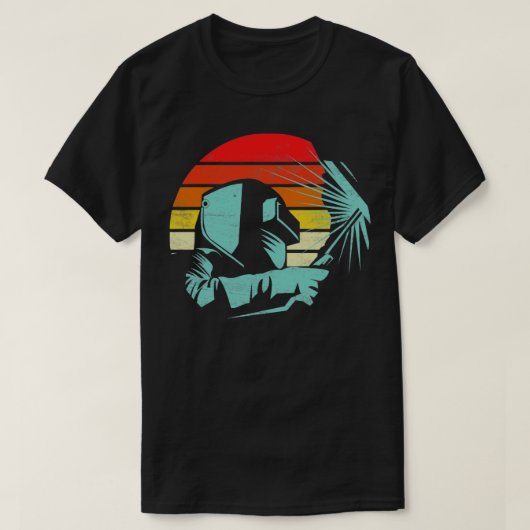 ウェルダーレトロスタイルデザイン Tシャツ (デザイン正面)