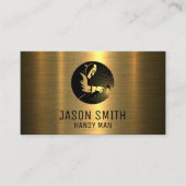 ウェルダーロゴ |メタリック金ゴールド |産業用 名刺 (正面)