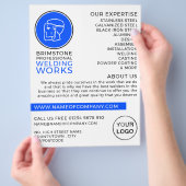 ウェルダーロゴ、メタルワーカー、ウェルダー広告ズ チラシ (手)