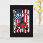 ウェルダーヴィンテージアメリカ国旗の溶接 カード (黄色い花)