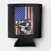 ウェルダーヴィンテージアメリカ国旗の溶接 缶クーラー (正面)