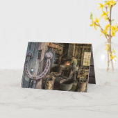 ウェルダーヴィンテージ鍛冶ホースシューズ カード (黄色い花)