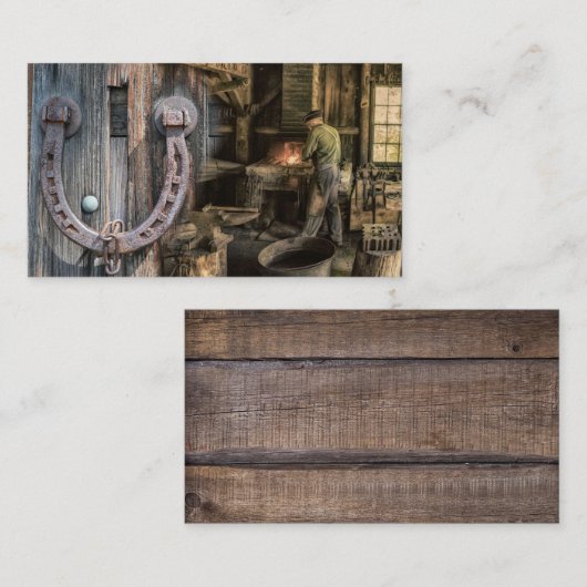 ウェルダーヴィンテージ鍛冶ホースシューズ 名刺 (正面/裏面)