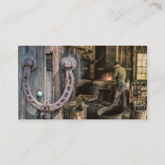 ウェルダーヴィンテージ鍛冶ホースシューズ 名刺 (正面)