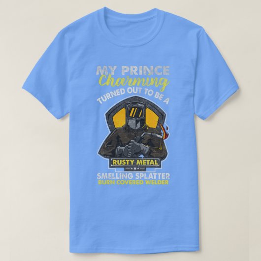 ウェルダー妻マガールガールフレンドおもしろい可愛い溶接距離 Tシャツ (デザイン正面)