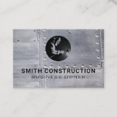 ウェルダー建築ロゴ | メタルシートリベット 名刺 (正面)