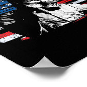 ウェルダー米国国旗の愛国的な溶接デザイン ポスター (角)