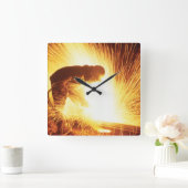 ウェルダー角壁時計 スクエア壁時計 (ホーム)