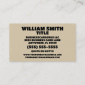 ウェルダー金ゴールドとブラックビジネスカード 名刺 (裏面)