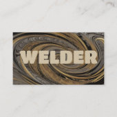 ウェルダー金ゴールドとブラックビジネスカード 名刺 (正面)