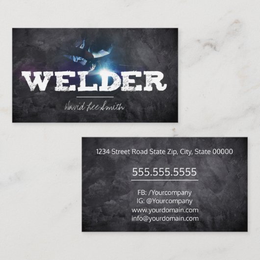 ウェルダー 名刺 (正面/裏面)