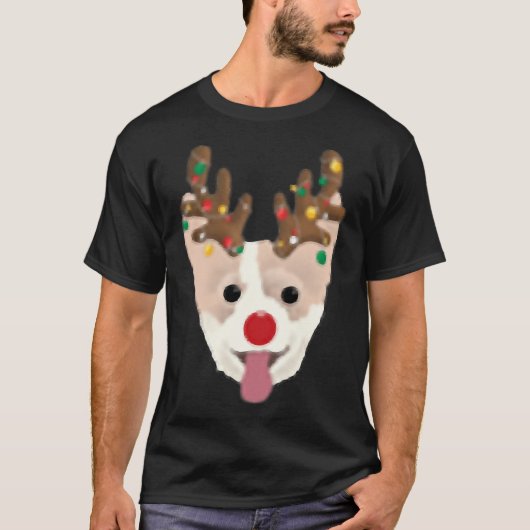 ウェルッシュコーギー クリスマス Tシャツ (正面)