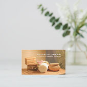 ウェルネスアロマセラピースパサロンマッサージセラピスト 名刺 (スタンド正面)