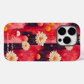 ウェルネスエレガントデザインとデイジーと温かいトーン Case-Mate iPhoneケース (裏面 (横))