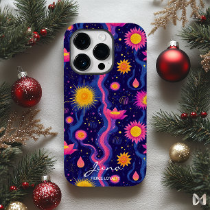 ウェルネスコズミック鮮やかフローラとピンクス&イエロー Case-Mate iPhone 14 PROケース