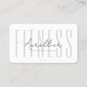ウェルネスコーチフィットネス栄養士ミニマルホワイト 名刺 (正面)