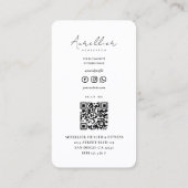 ウェルネスコーチフィットネス栄養士ミニマルホワイト 名刺 (裏面)