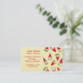 ウェルネスコーチ栄養士フリーランスのヘルスブシン 名刺 (スタンド正面)