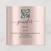 ウェルネススパソファQRCODEバラツリーオブライブ スクエア名刺 (裏面)