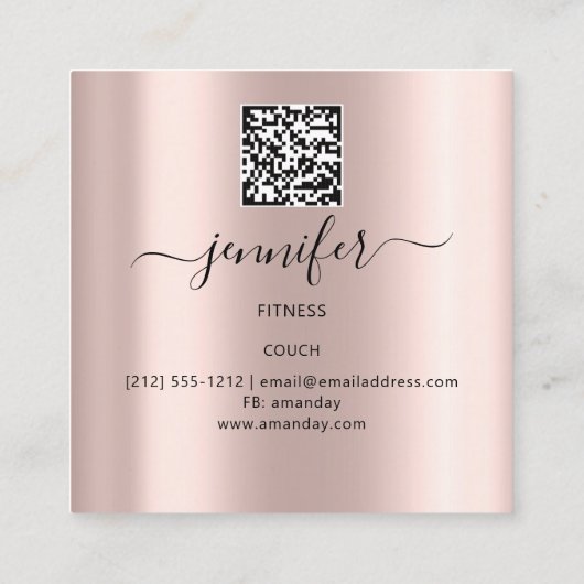 ウェルネススパソファQRCODEバラツリーオブライブ スクエア名刺 (裏面)