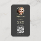 ウェルネススパヘア美しいエステティシャン金ゴールドロータス 名刺 (裏面)