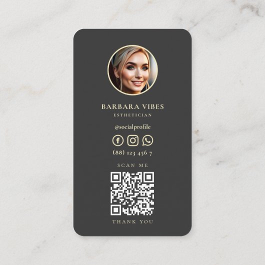 ウェルネススパヘア美しいエステティシャン金ゴールドロータス 名刺 (裏面)