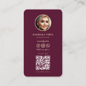 ウェルネススパヘア美しいエステティシャン金ゴールドロータス 名刺 (裏面)