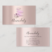 ウェルネススパマッサージセラピーピンクローズ 名刺 (正面/裏面)