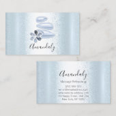 ウェルネススパマッサージセラピーブルーリフレクソロジー 名刺 (正面/裏面)