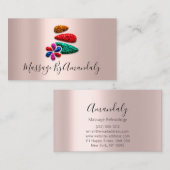 ウェルネススパマッサージセラピーリフレクソロジーバラ 名刺 (正面/裏面)