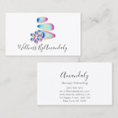 ウェルネススパマッサージセラピーリフレクソロジーホログラフ 名刺 (正面/裏面)