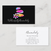 ウェルネススパマッサージセラピーリフレクソロジーホログラフ 名刺 (正面/裏面)