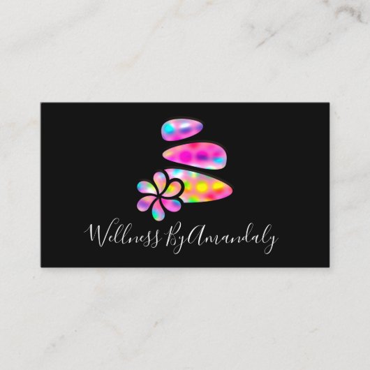 ウェルネススパマッサージセラピーリフレクソロジーホログラフ 名刺 (正面)